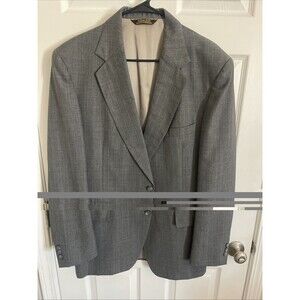 Adams Row VTG Jacket Mens 44L Gray Striped Blazer Sport Coat Jacket USA